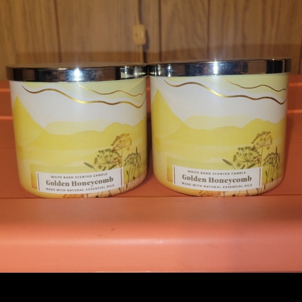 BATH AND BODY WORKS GOLDEN HONEYCOMB CANDLES